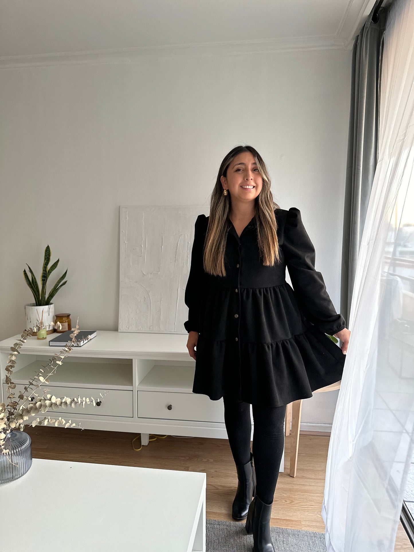 Vestido Adelle Tela Agamuzada