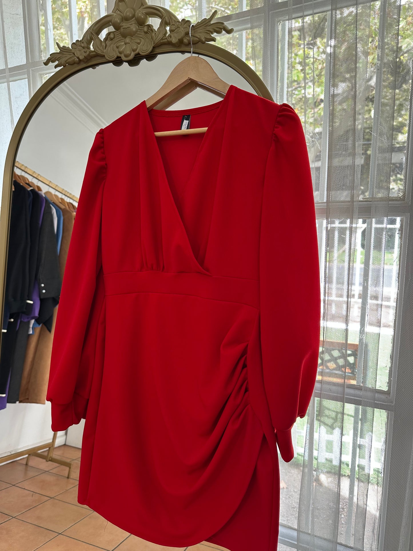 Vestido Magnolia Manga Larga Tela Scuba