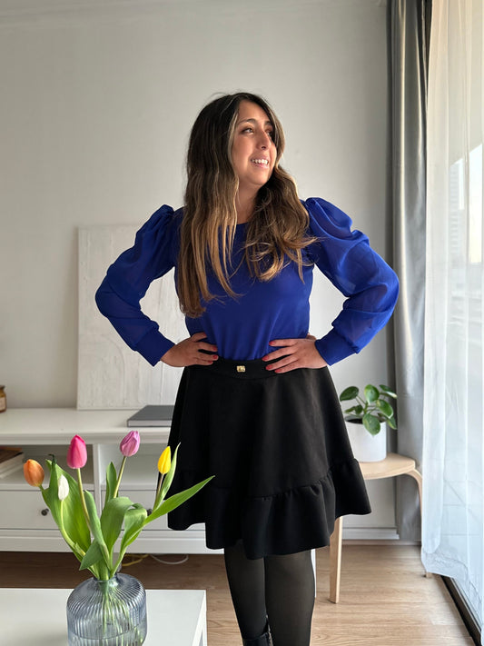 Polera Lorena Manga Gasa Tela Sofia