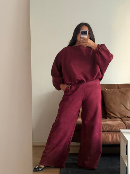 Conjunto Isidora Elasticado Tela Agamuzada