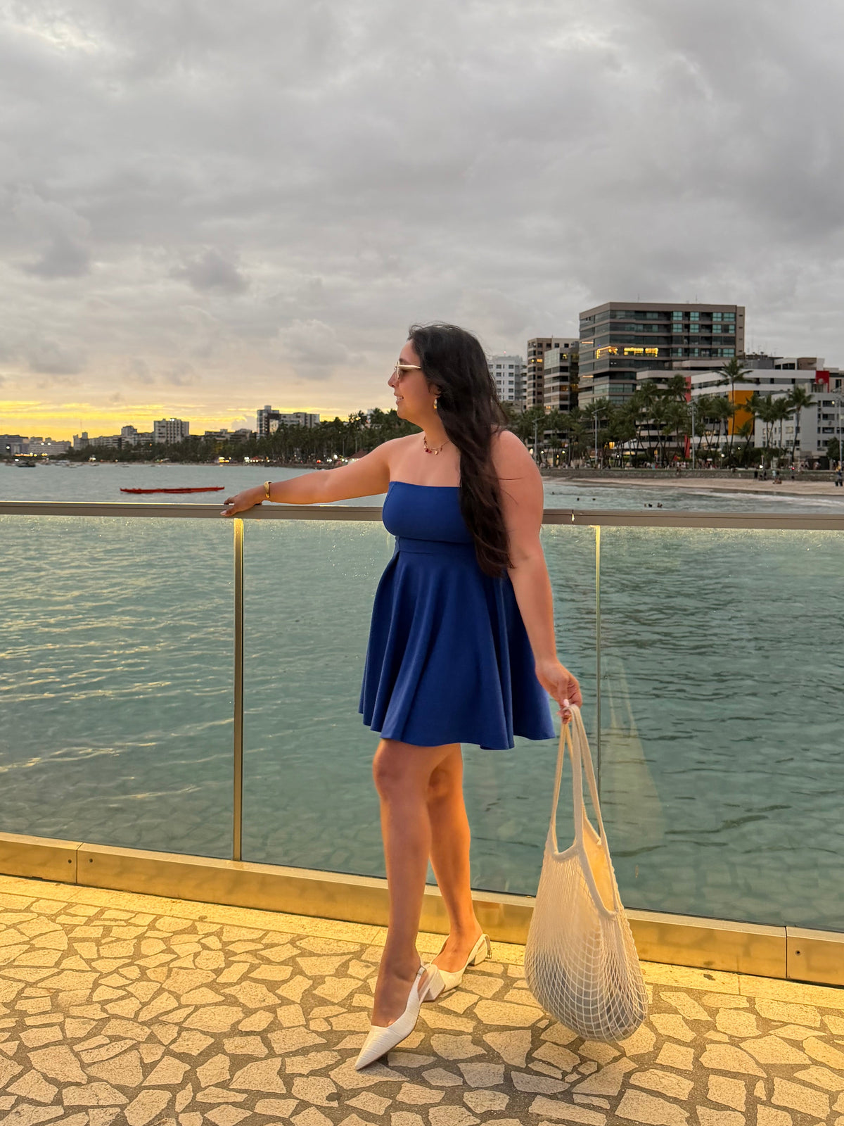 Vestido Strapless Bianca Tela Scuba