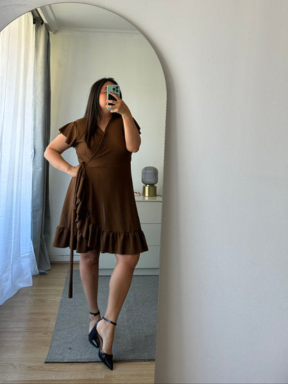 Vestido Maciel Manga Vuelos Tela Bambula
