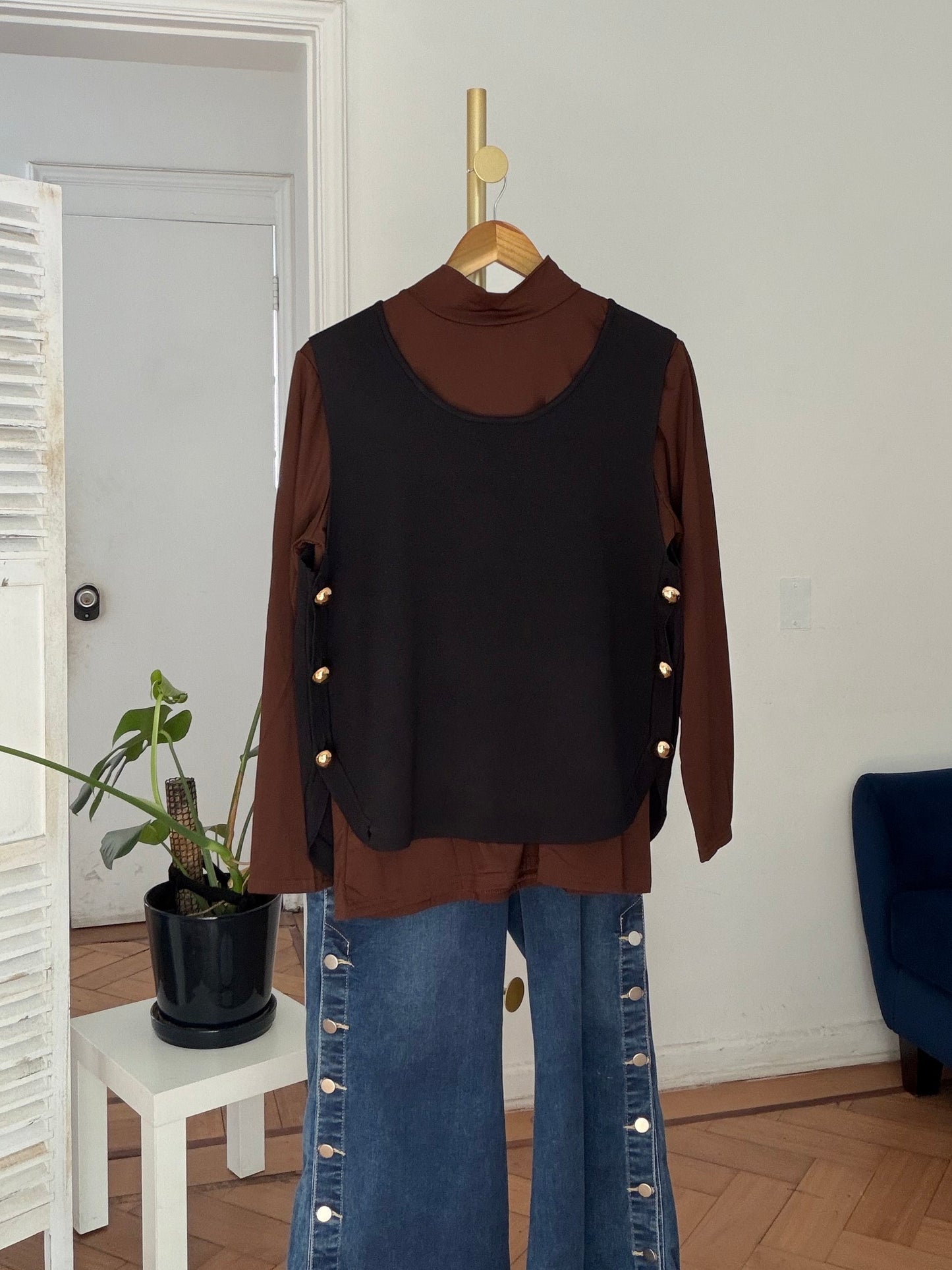 Sweater Sin Manga Elasticado