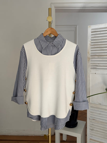 Sweater Sin Manga Elasticado