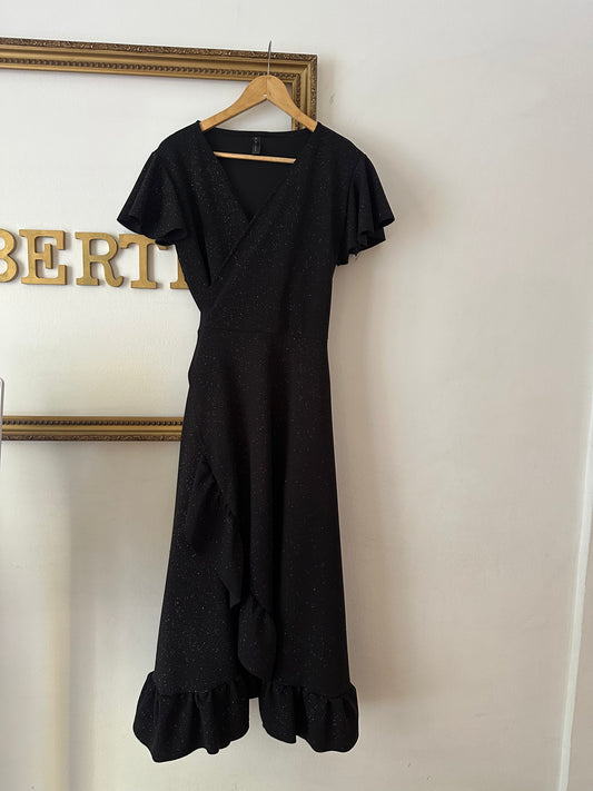 Vestido Maciel Midi Tela Sofia Brillos