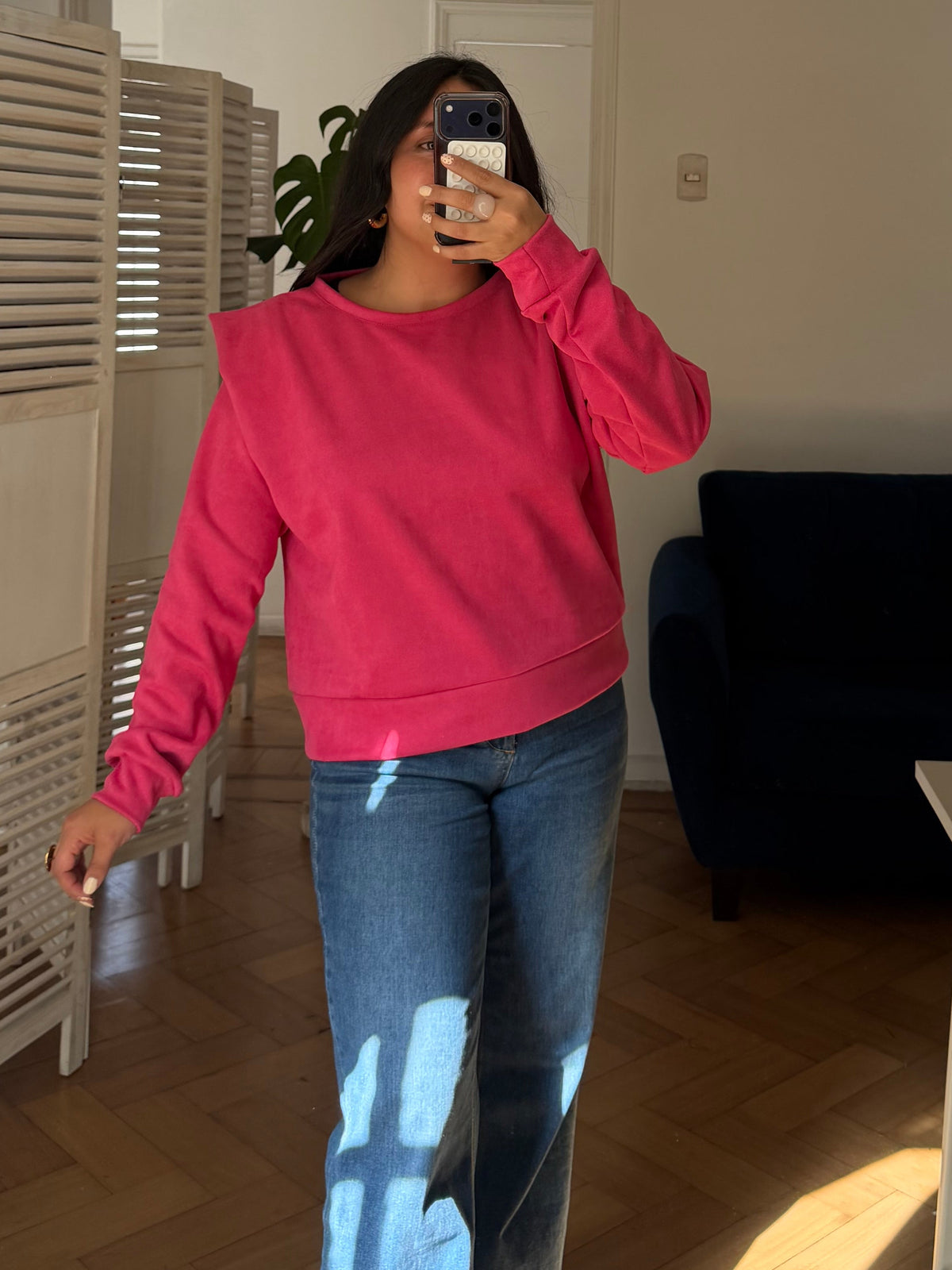 Poleron Lorena Manga Larga  Agamuzado
